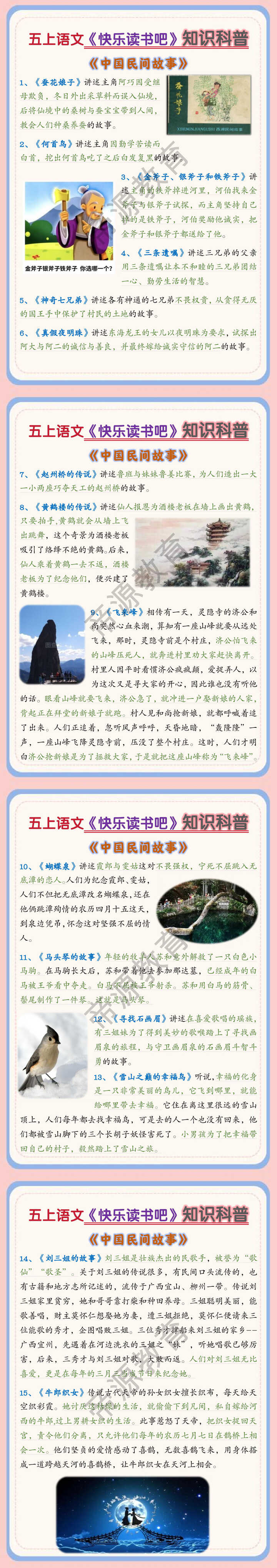 五上语文《快乐读书吧》知识科普